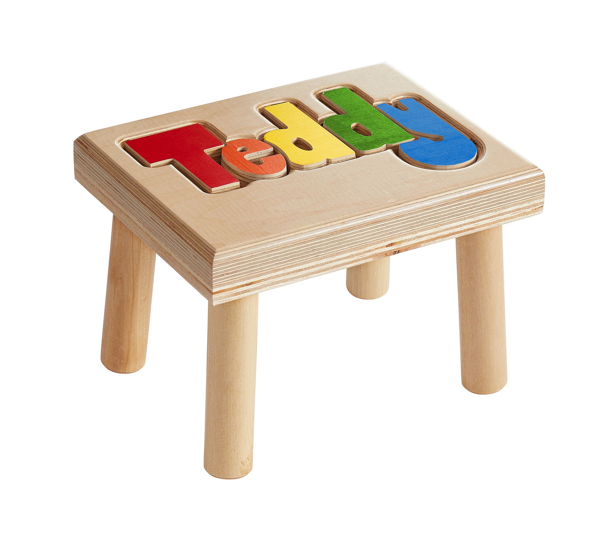 Hollow Woodworks Personalized Puzzle Step Stools