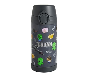 Minecraft Kids Water Bottle | 400ml Reusable Aluminum Bottle With Safe Spout Lid - View #2