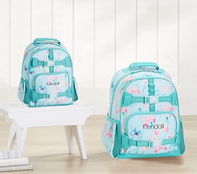 Mackenzie Aqua Gigi Butterfly Backpacks | Pottery Barn Kids