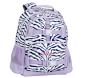 Mackenzie Lavender Zebra Glitter Backpacks