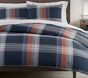 Orange Walker Plaid Duvet &amp; Sham