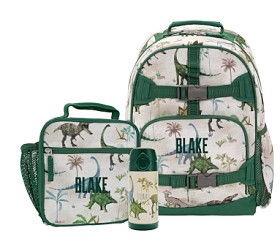 Pottery Barn Kids MACKENZIE リュック 恐竜柄 Mackenzie Blue Multi Dino Backpacks | Pottery Barn Kids