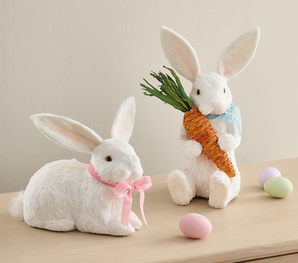 Sisal Easter Bunnies, Set of 2