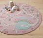 3D Activity Unicorn Castle Round Play Rug