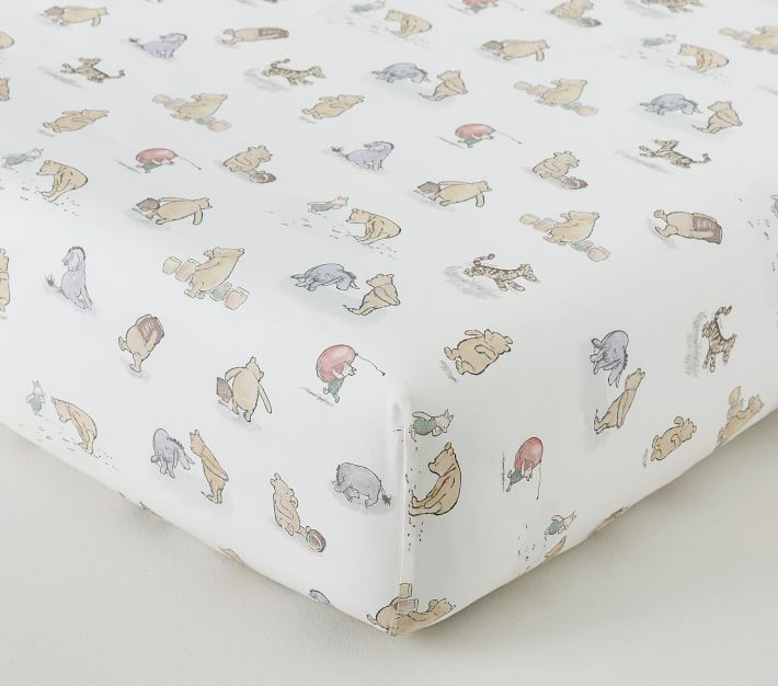 Disney's Winnie the Pooh Organic Crib Fitted Sheet Pottery Barn Kids