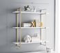 Gold Polished 3-Tier Shelf (32&quot;)