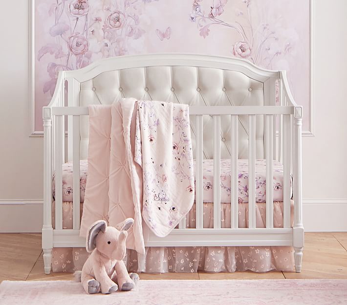 Baby Girl Convertible Cribs Blythe 3-In-1 Upholstered Convertible Crib