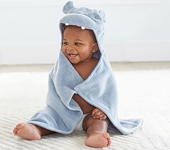 Hippo Plush Baby Hooded Towel