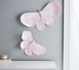 Pink Crepe Paper Butterflies, Set of 2