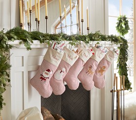 Ticking Stripe Christmas Stocking Collection Pottery Barn Kids - Main Image
