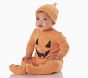 Halloween Pumpkin Organic Cotton Baby Pajama &amp; Hat Set