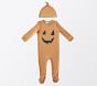 Halloween Pumpkin Organic Cotton Baby Pajama &amp; Hat Set