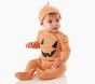 Halloween Pumpkin Organic Cotton Baby Pajama &amp; Hat Set