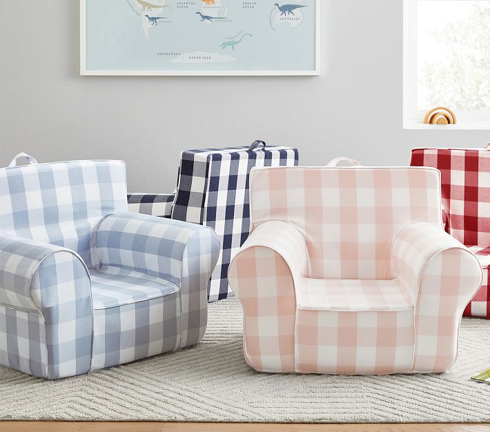 椅子(チェア)・スツール H&T Chair Co. ANYWHERE CHAIR American Kids Everywhere Foam Chair, Navy, 25.25