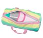 Fairfax Pastel Pink Rainbow Stripe Large Duffle Bag