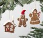 Felted Gingerbread Ornaments, Set Of 3