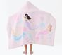 Mermaid Allover Kid Beach Hooded Towel UPF 50+