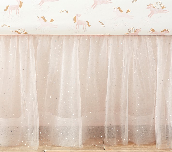 Shimmer Tulle Crib Skirt Pottery Barn Kids