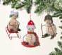 Bottlebrush Snowman Ornaments, Set of 3