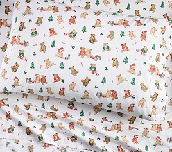 Holiday Teddy Bears Organic Sheet Set