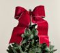 Oversized Velvet Bow Christmas Tree Topper (23")