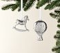 Baby's First Christmas Hot Air Balloon Silver Keepsake Ornament