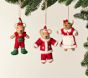 Felted Teddy Bear Ornaments, Set of 3