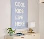 Cool Kids Live Here Embroidered Canvas Art (44" x 34")