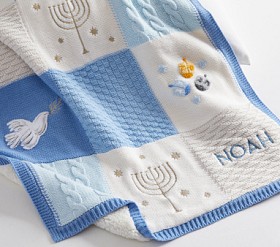 Rifle Paper Co. Hanukkah Heirloom Baby Blanket | Pottery Barn Kids