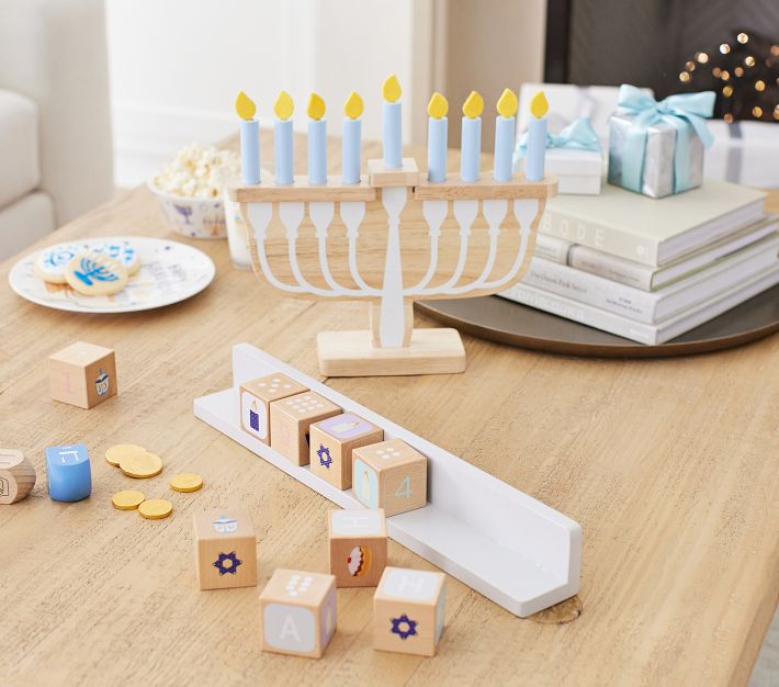 Wooden Toy Menorah Pottery Barn Kids