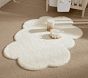 Machine Washable Faux Fur Nursery Cloud Shaped Rug