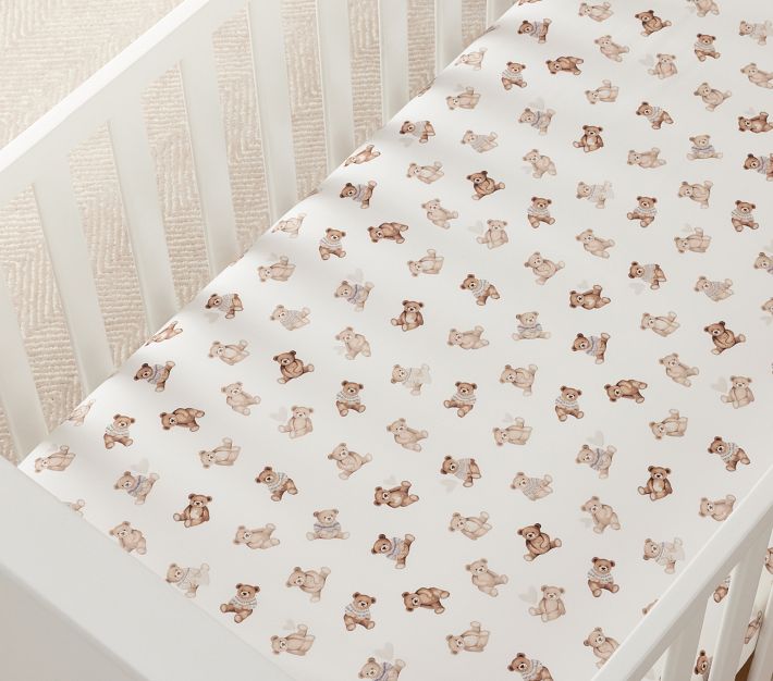 Teddy Bear Organic Crib Sheet Bundle Set of Pottery Barn Kids - Main Image
