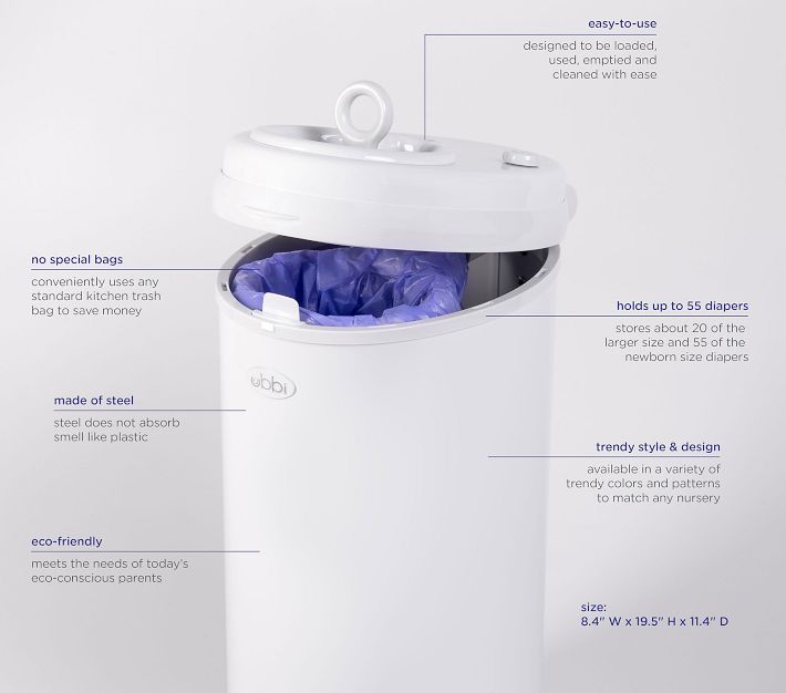 Ubbi Diaper Pails Nursery Storage Pottery Barn Kids