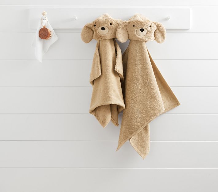 Faux Fur Critter Kid Hooded Towels Pottery Barn Kids