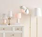 Pink Gingham Pleat Table Lamp (13")