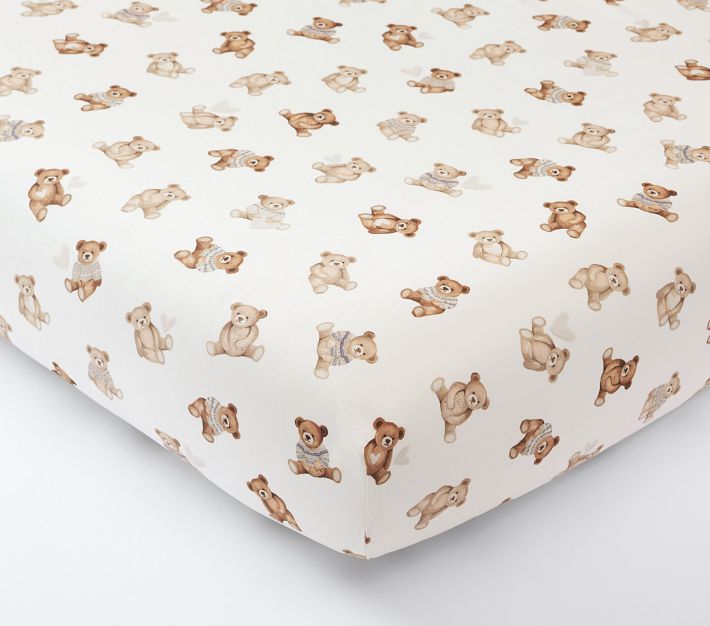 Organic Cotton Bedding Set 60 X 120 Bed Sheet Teddy Bear Organic