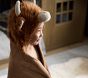 Highland Cow Faux Fur Kid Hooded Towel