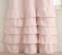 Open Box: Custom Evelyn Ruffle Bottom Curtain, 44"W x 63”L, Individual - Blush