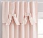 Open Box: Custom Evelyn Bow Valance Curtain, 44"W x 63"L, Individual - Blush
