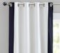 Color Bordered Blackout Panel, Navy, 63 Inches, Set of 2