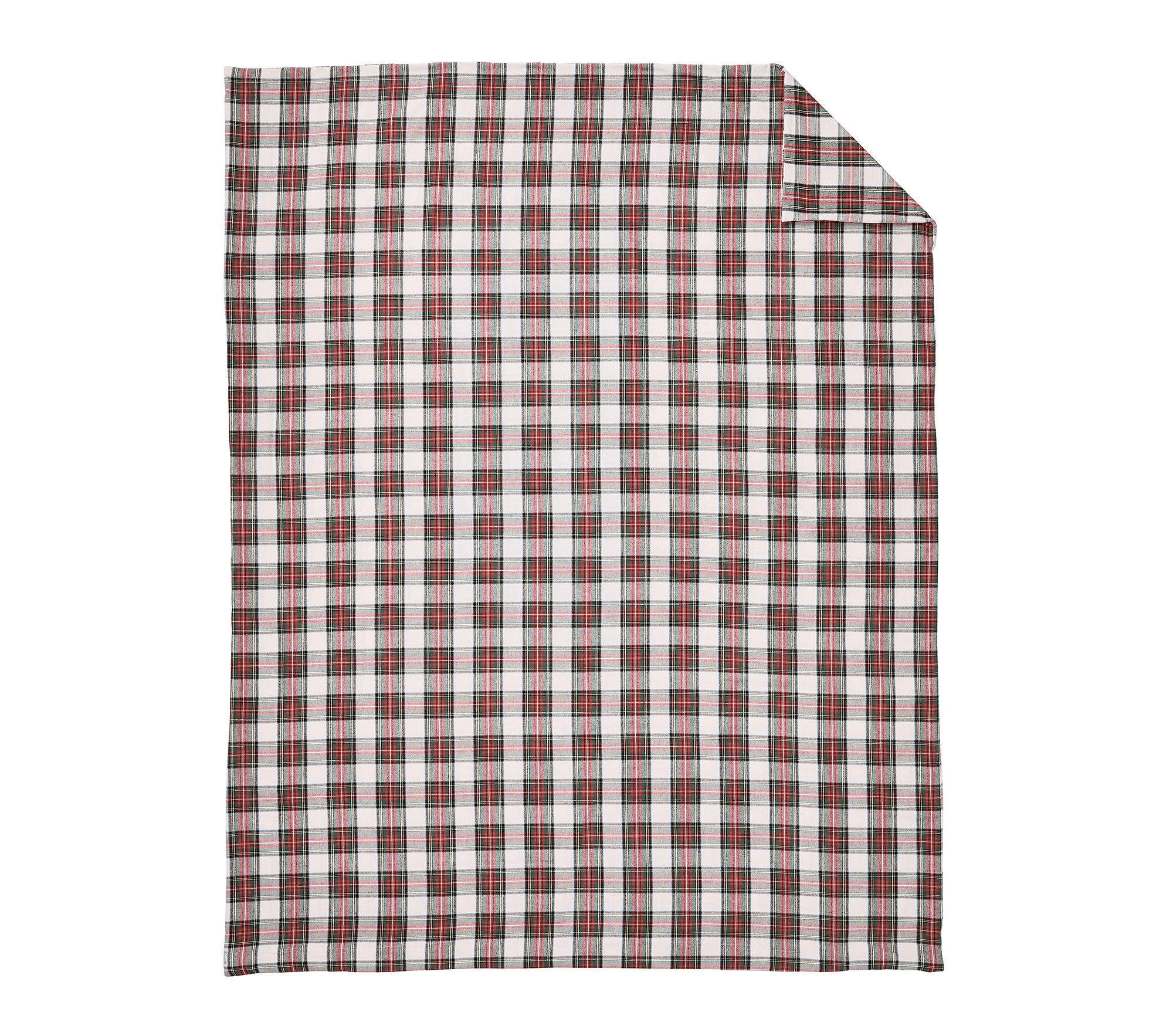Stewart Plaid Organic Flannel Duvet Cover & Shams