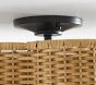 Rattan Scallop Flushmount (15")