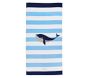 Whale Stripe Kid Beach Towel UPF 50+