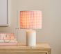 Pink Gingham Pleat Table Lamp (13")