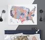 USA Map Canvas Art