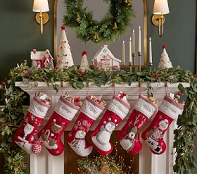 Quilted Christmas Stocking Collection Pottery Barn Kids