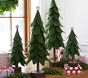 Green Felt Tree Decor, Set of 2