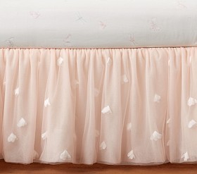 Monique Lhuillier Blush Pink Ethereal Kids' Bed Skirt Pottery
