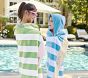 Rugby Stripe Submarine Beach Hooded Towel UPF 50+