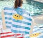 Rugby Stripe Submarine Beach Hooded Towel UPF 50+